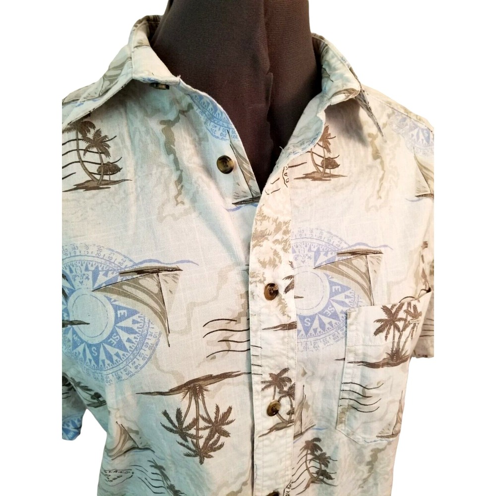 Croft & Barrow Button Up Multicolor Shirt Men's Size M Length 28 in